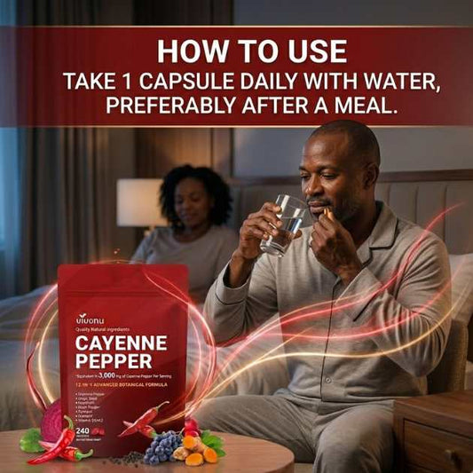 Cayenne pepper dietary supplement in capsule form