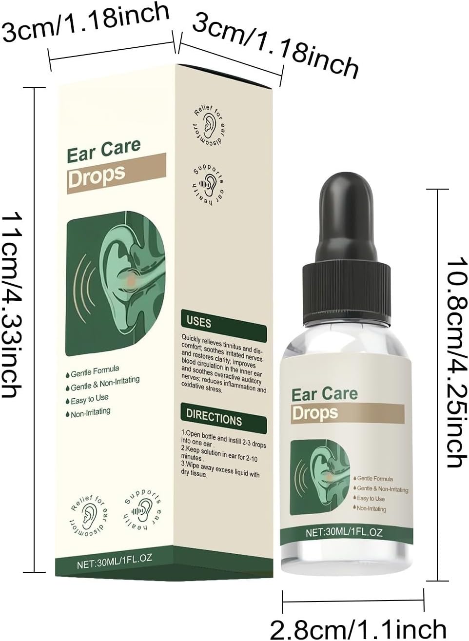 Gentle ear drops for tinnitus relief